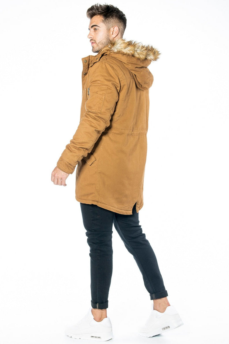 Parka Gabardina Alaska Marrón