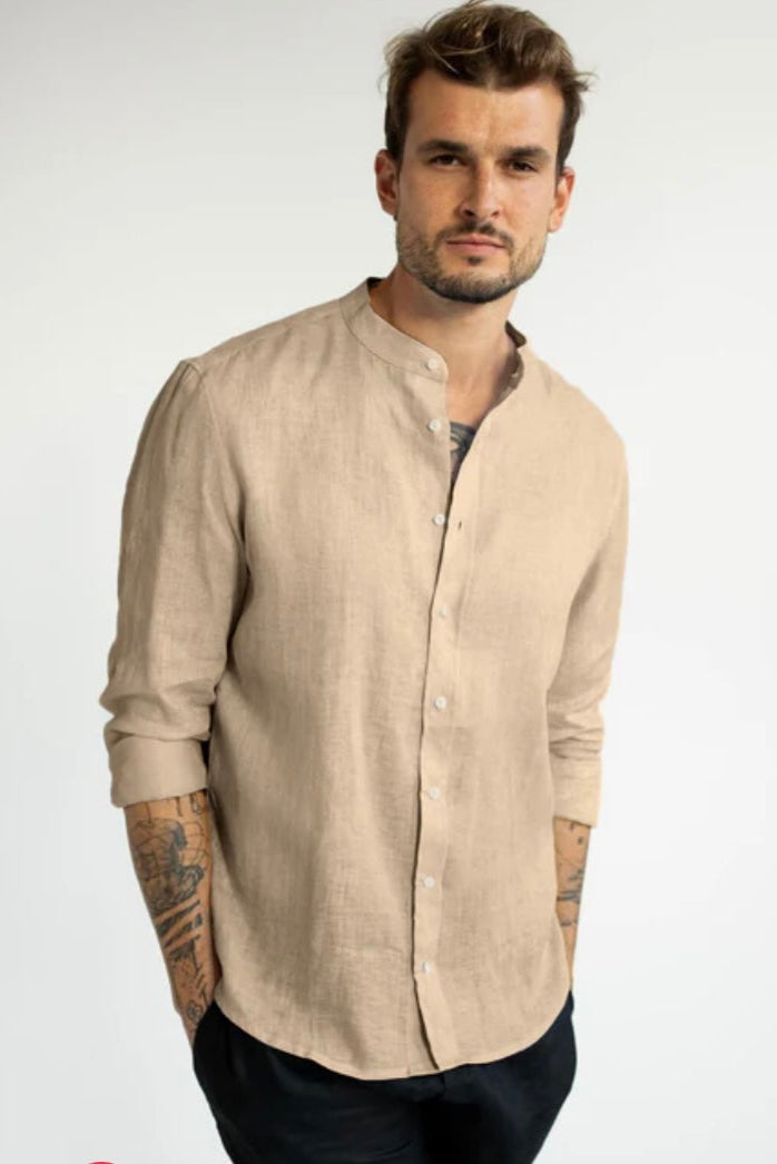 Camisa Lino Ibiza Beige