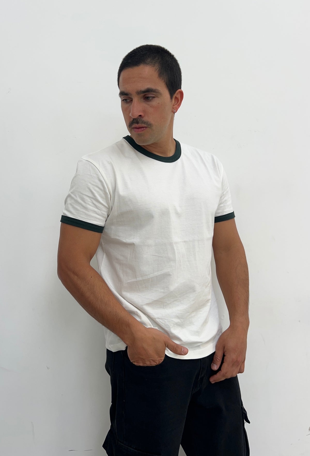 Remera Combinada Varsity Blanco