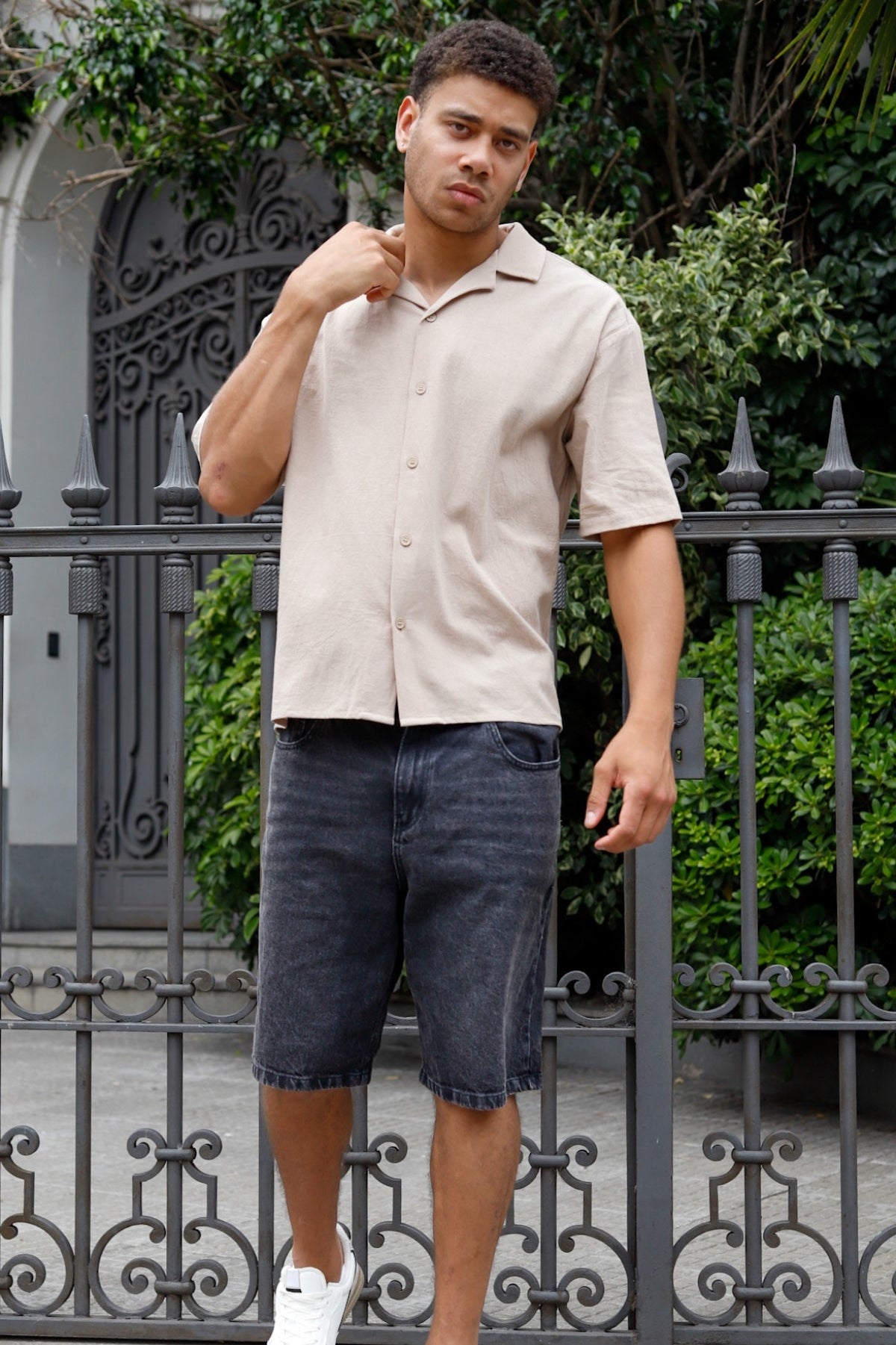 Camisa Lino Toscana Beige