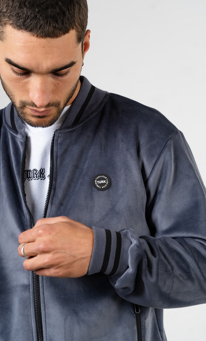 Campera Plush Denver Gris Claro