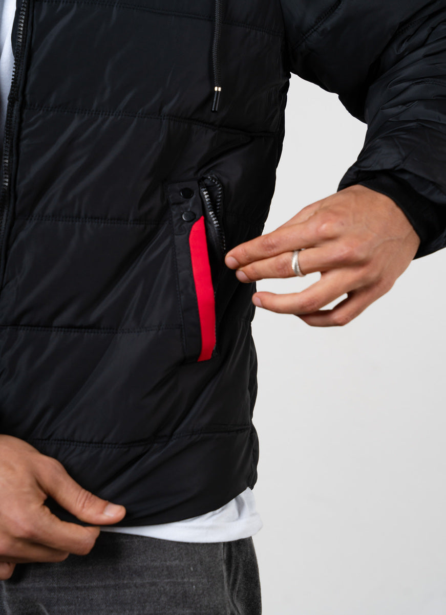 Campera Nylon Puffer Negro