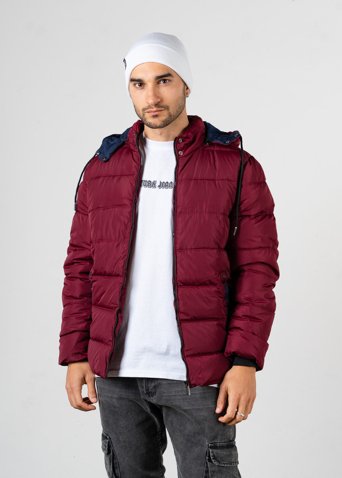 Campera Nylon Puffer Bordo