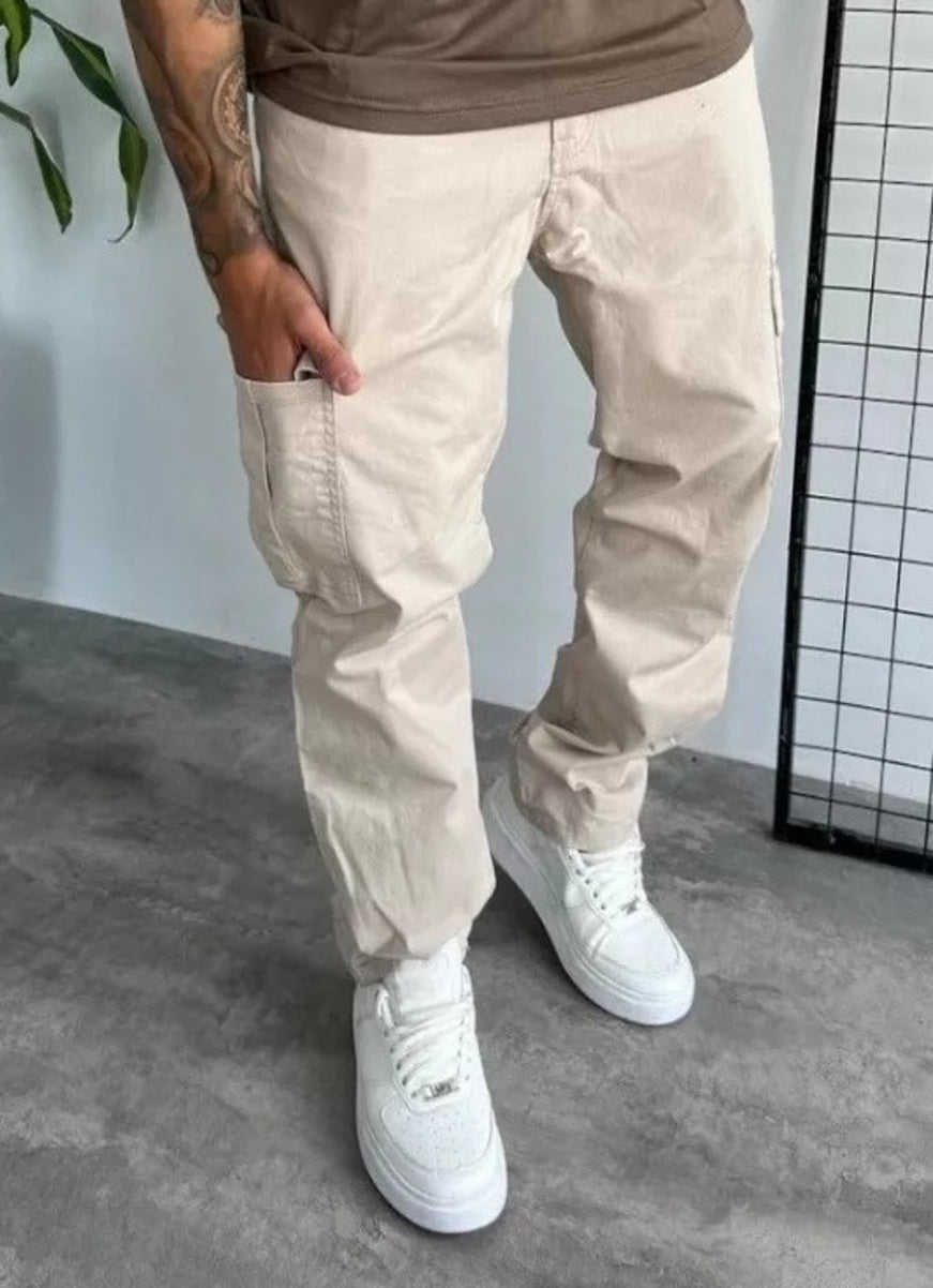 Pantalón Mom Cargo Malibú Beige
