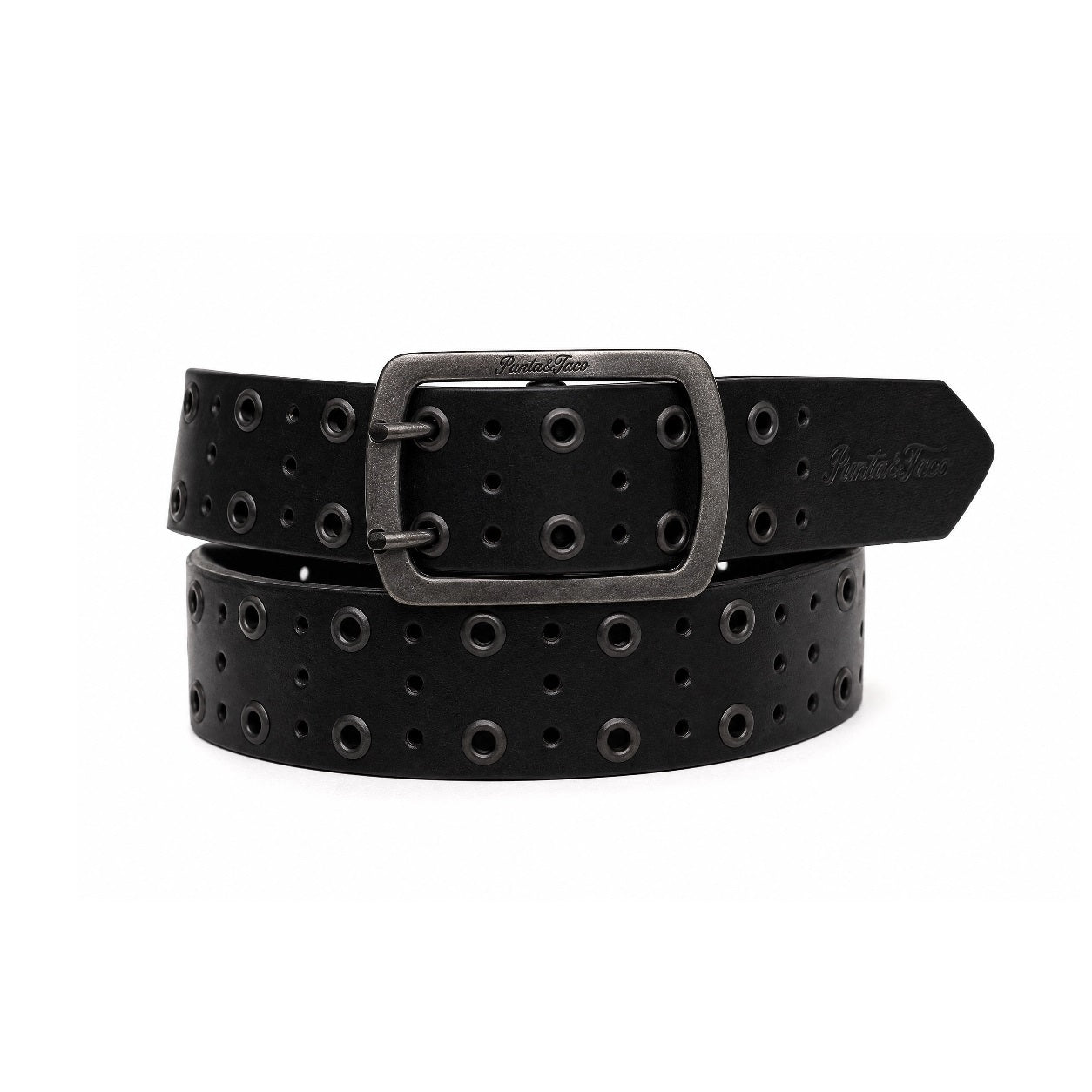 Cinto Cuero Casual Punch Negro