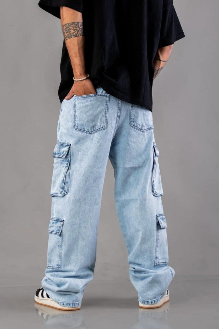 Cargo Baggy 4 Bolsillos Detroit Celeste