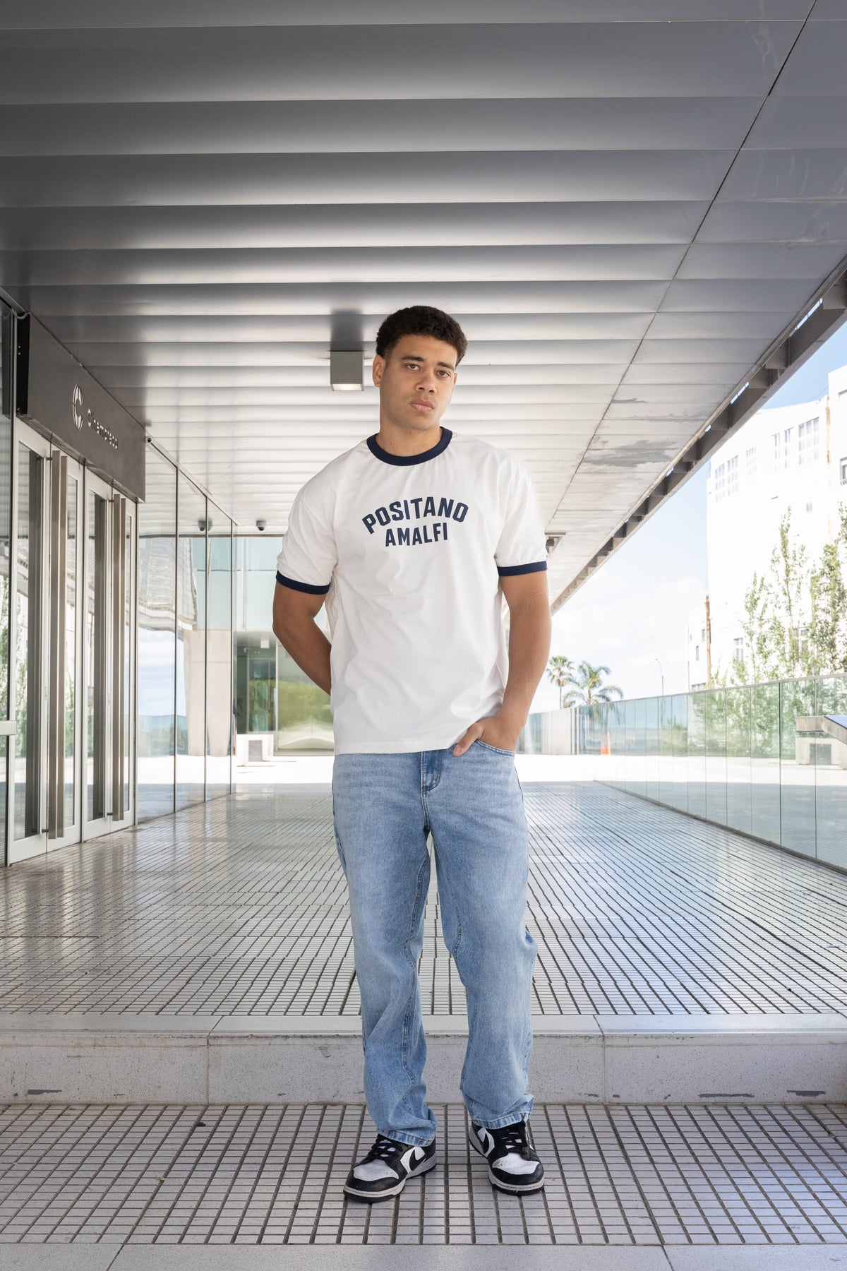 Remera Cuello Combinado Amalfi Blanco