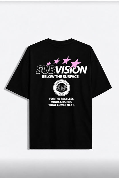 Remera Oversize Vision Negro