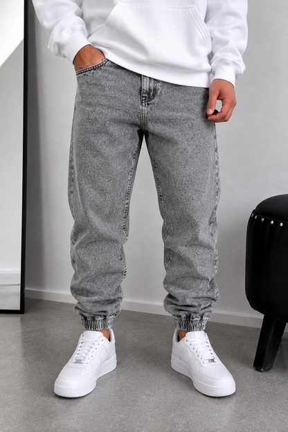 Jean Mom Liso Dortmund Gris