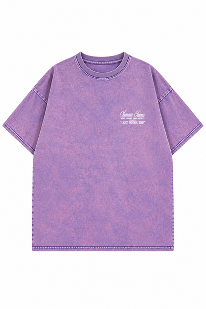 Remera Oversize stonewash summer Violeta