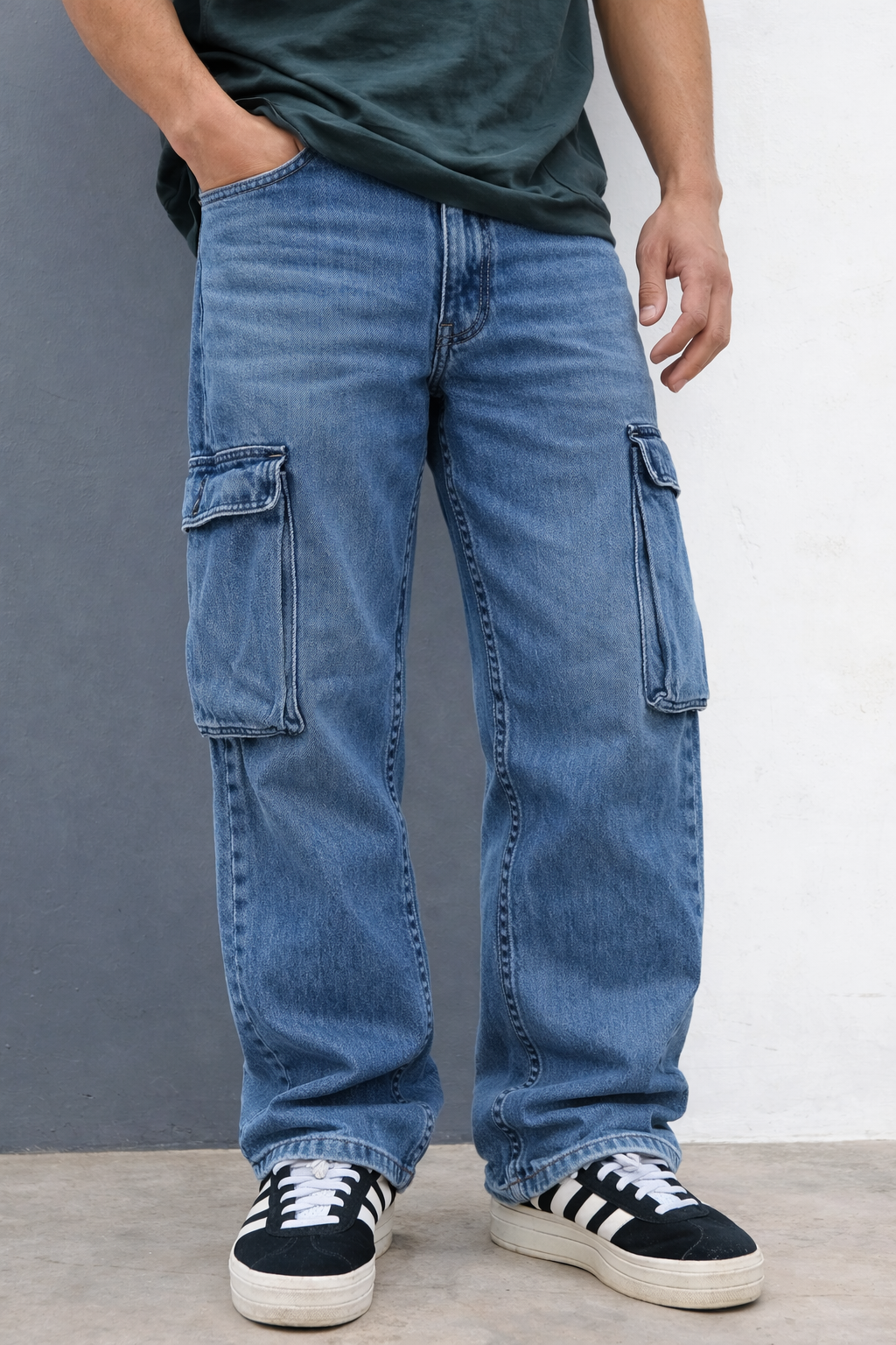 Cargo Baggy Palmer Azul