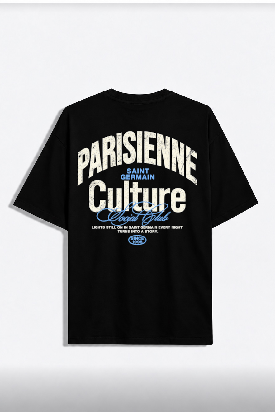 Remera Oversize Parisienne Negro