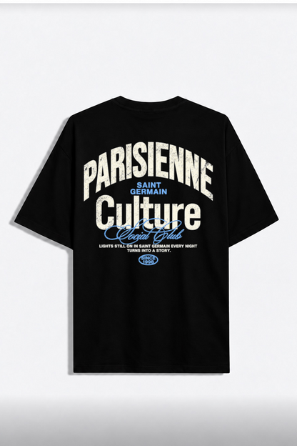 Remera Oversize Parisienne Negro