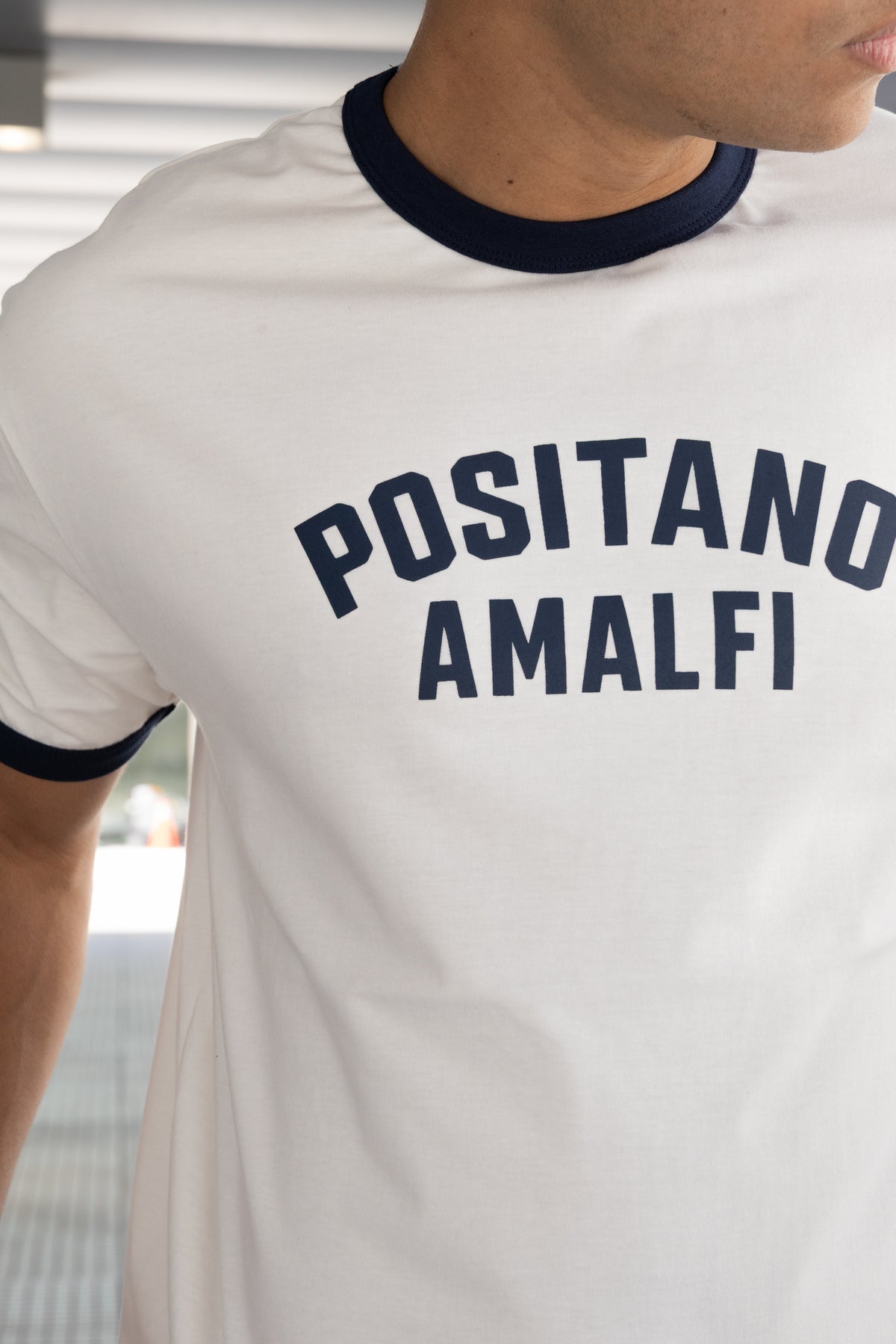 Remera Cuello Combinado Amalfi Blanco