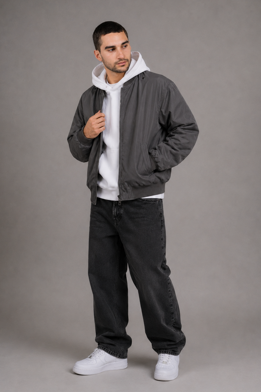 Bomber Nylon Chelsea Gris