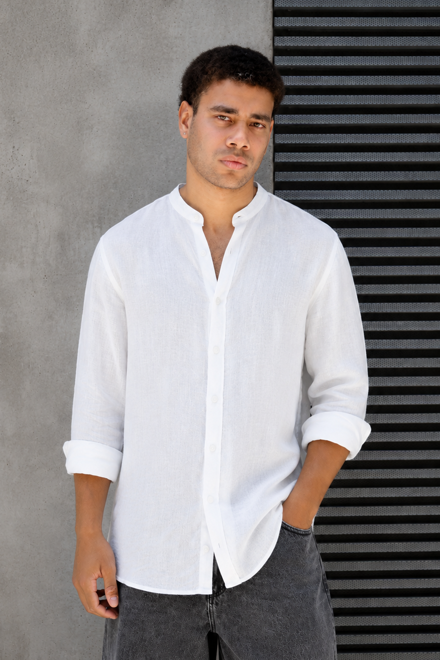 Camisa Lino Ibiza Blanco