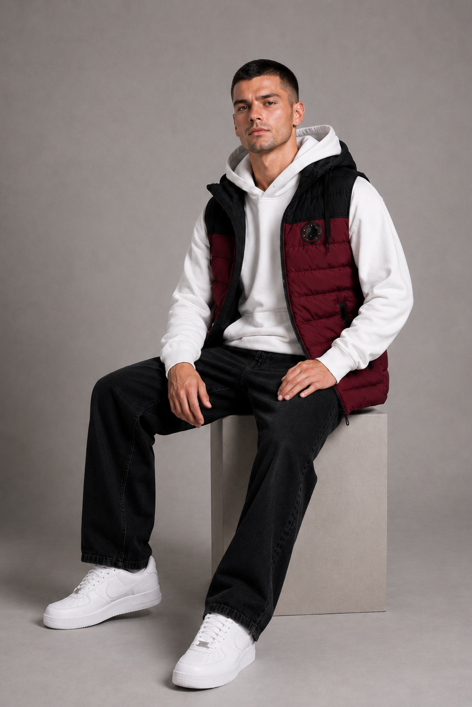 Chaleco Nylon Berlin Bordo