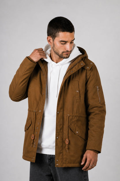 Parka Gabardina Alaska Marrón