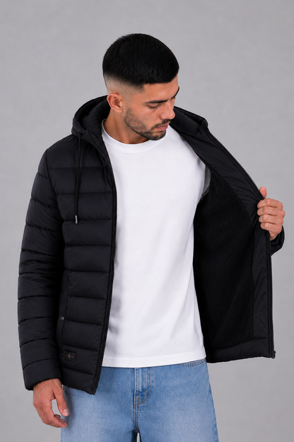 Campera Nylon Inflada Okland Negro