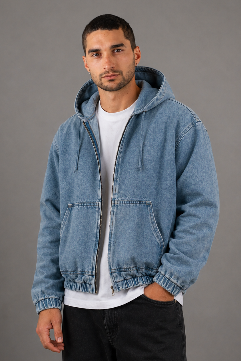 Campera Jean Boxy Duke Celeste