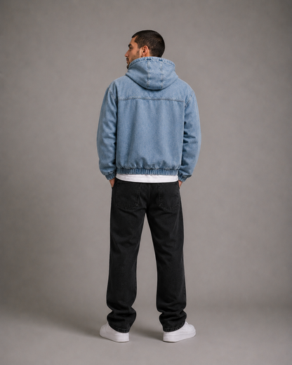 Campera Jean Boxy Duke Celeste