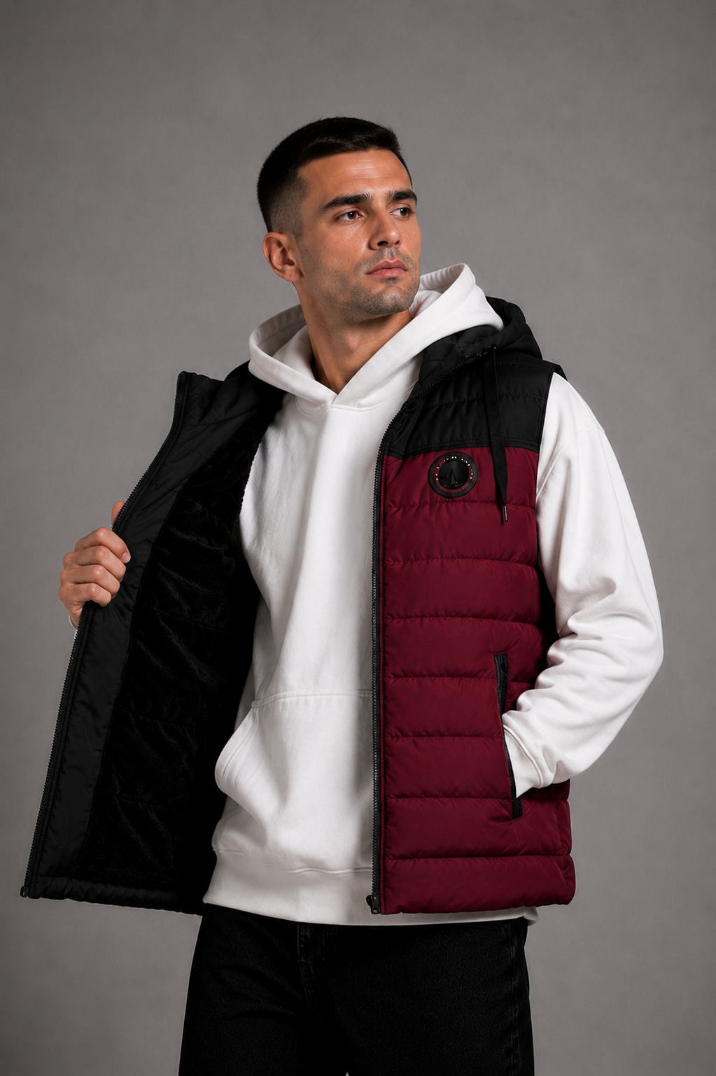 Chaleco Nylon Berlin Bordo