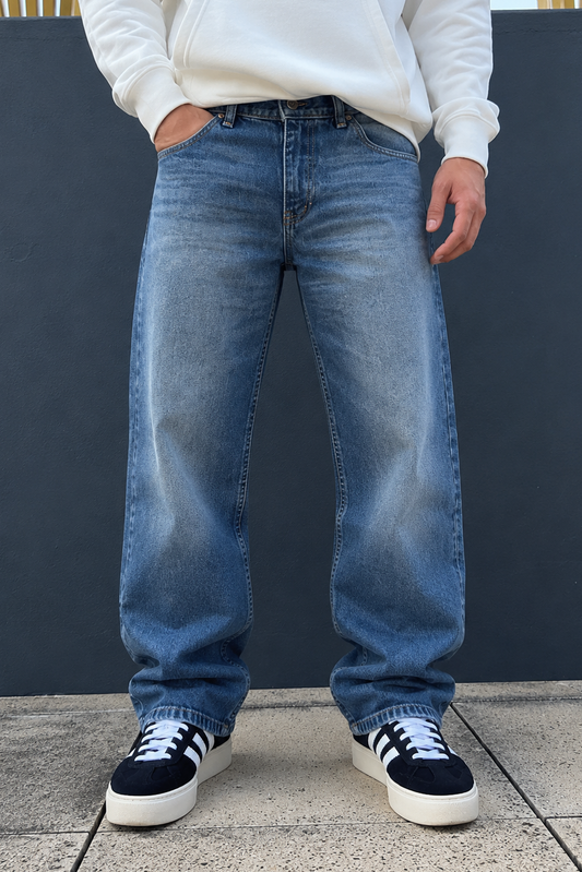 Baggy Liso Kansas Azul