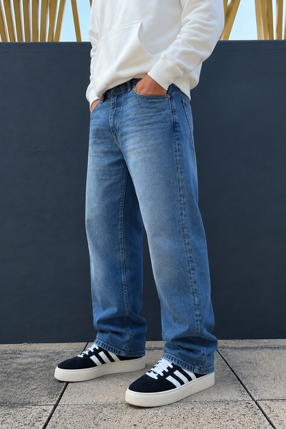 Baggy Liso Kansas Azul