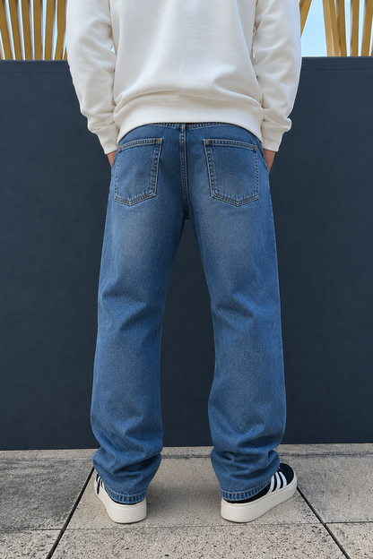 Baggy Liso Kansas Azul