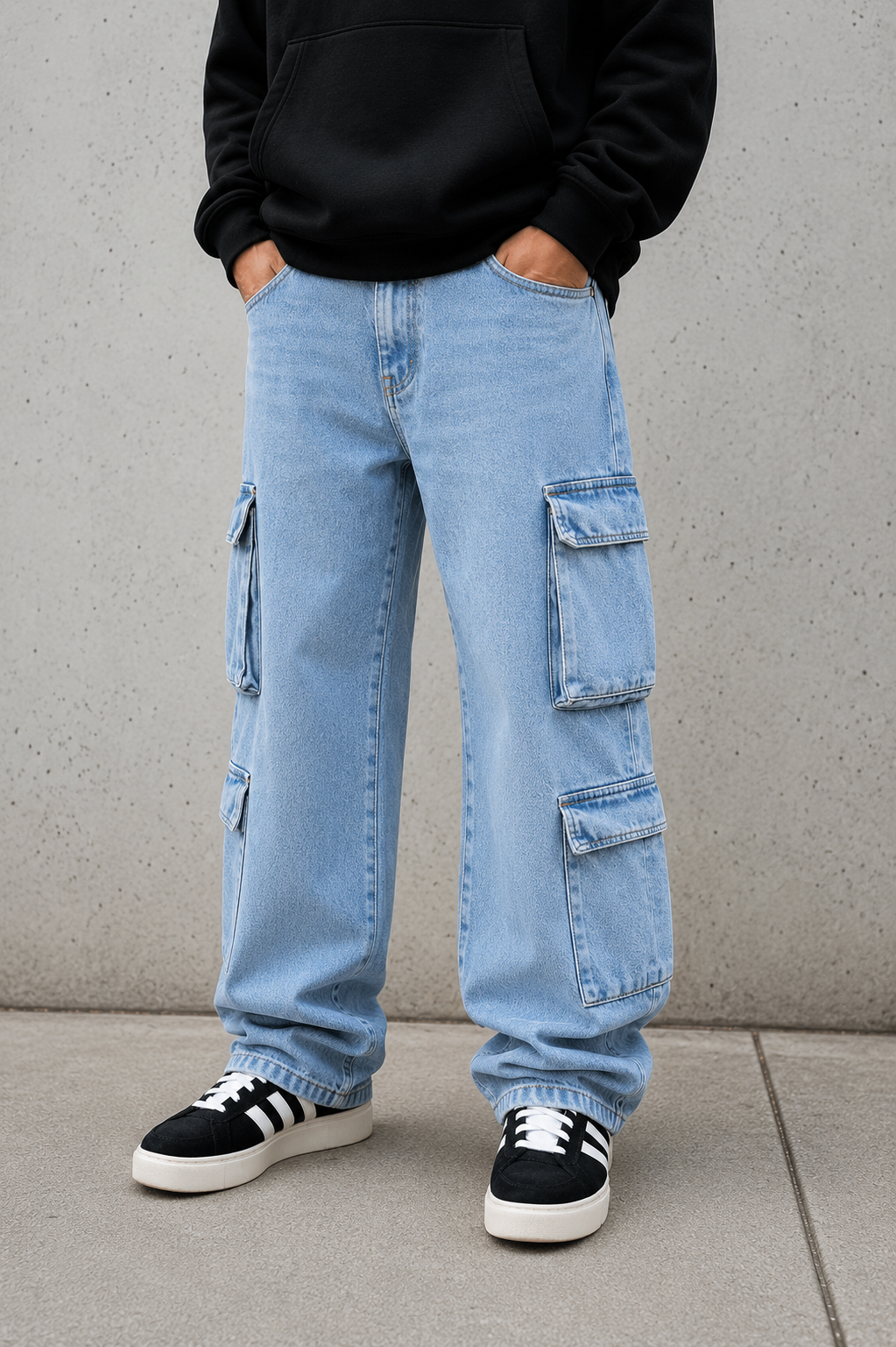 Cargo Baggy 4 Bolsillos Detroit Celeste