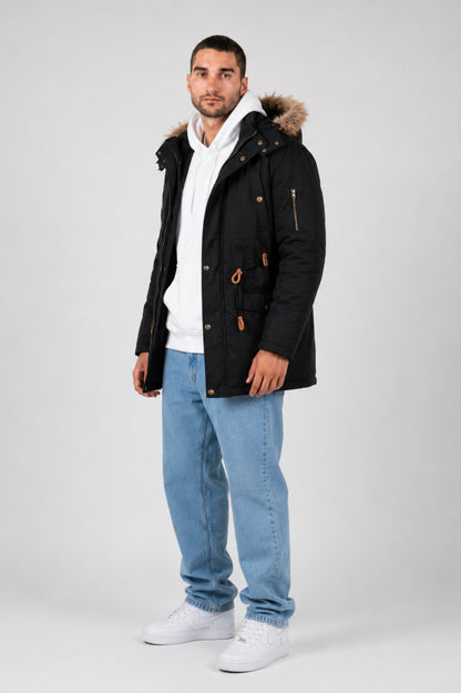 Parka Gabardina Alaska Negro