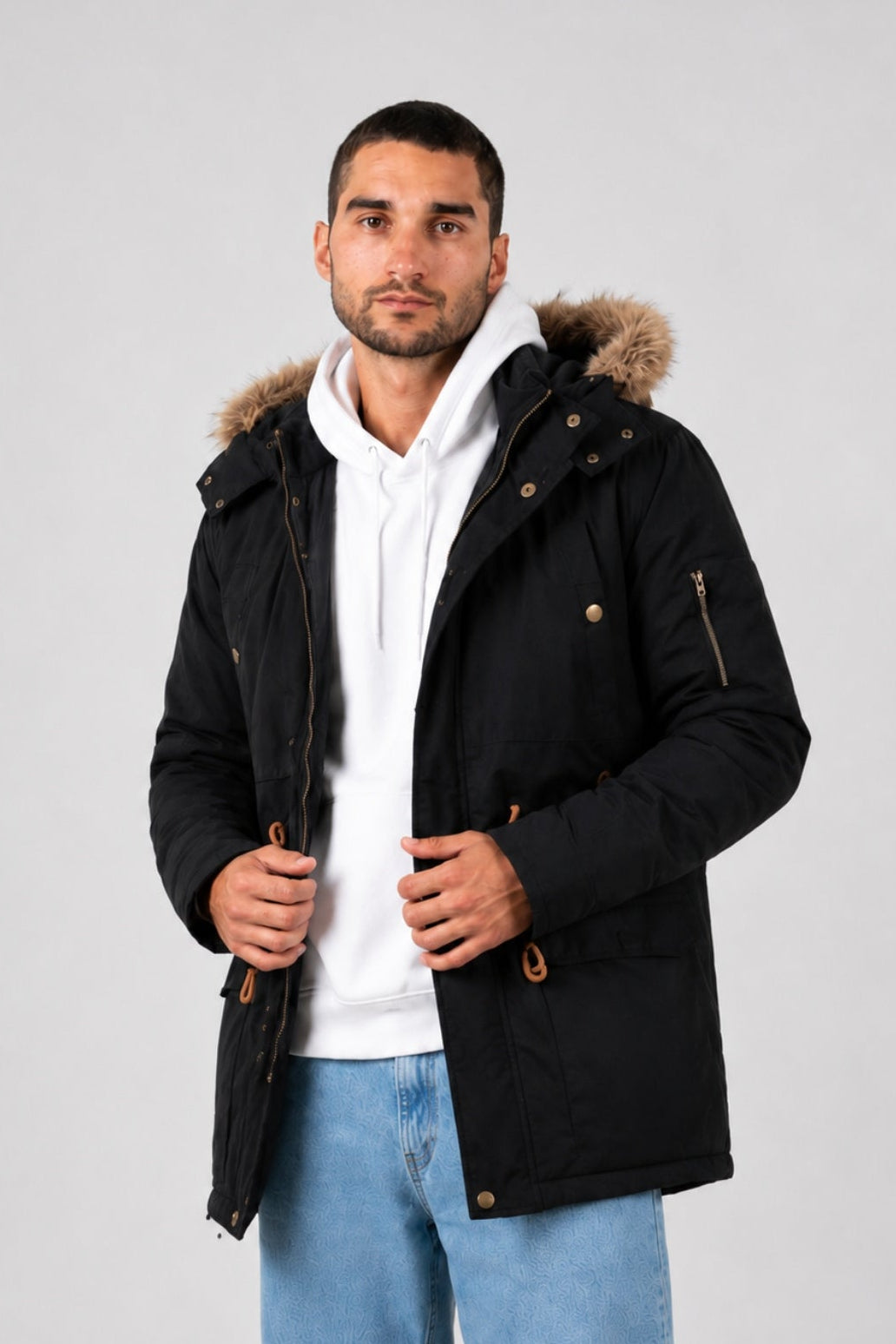 Parka Gabardina Alaska Negro
