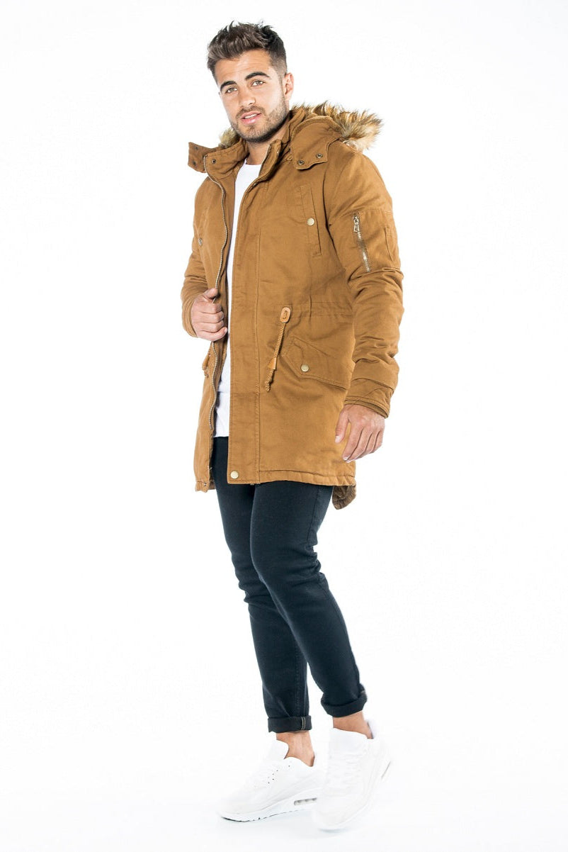 Parka Gabardina Alaska Marrón