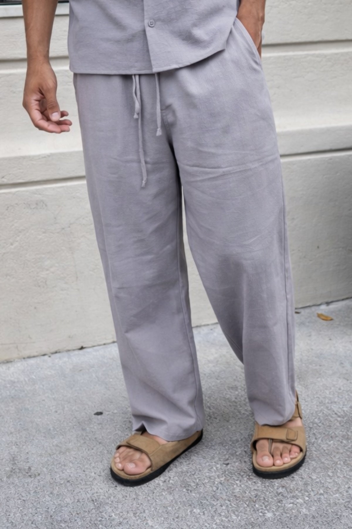 Pantalón Lino Toscana Gris