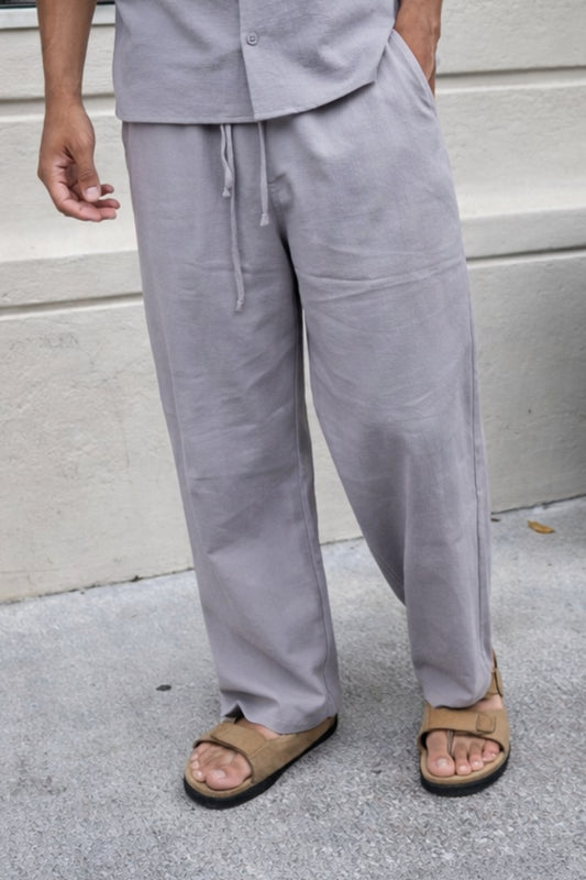 Pantalón Lino Toscana Gris