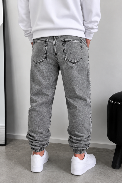 Jean Mom Liso Dortmund Gris