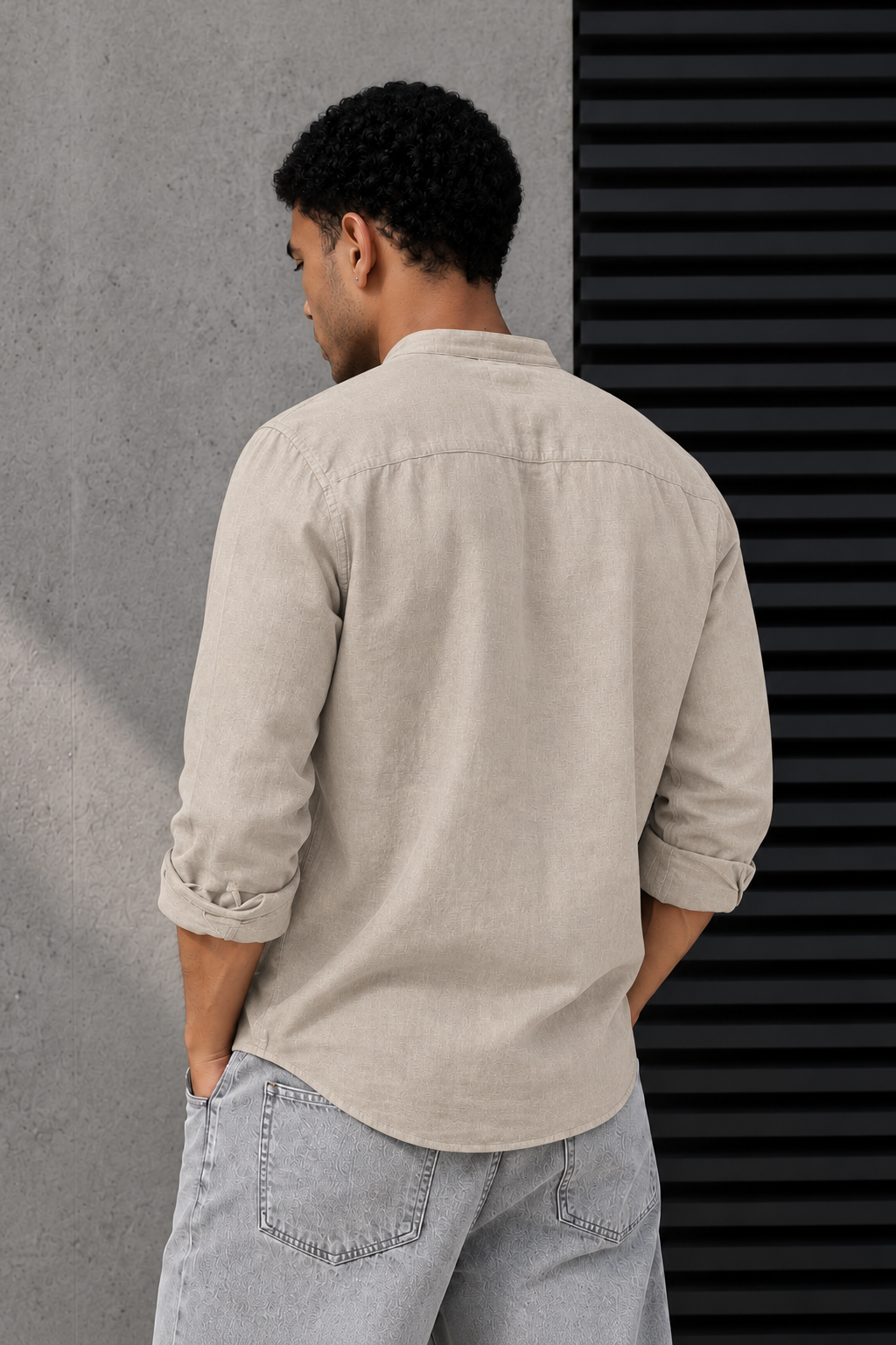 Camisa Algodon Lino Ibiza Beige