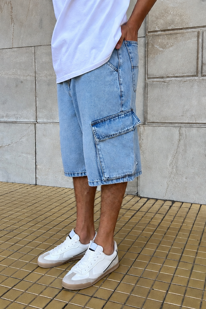 Bermuda Cargo Super Baggy Tampa Celeste