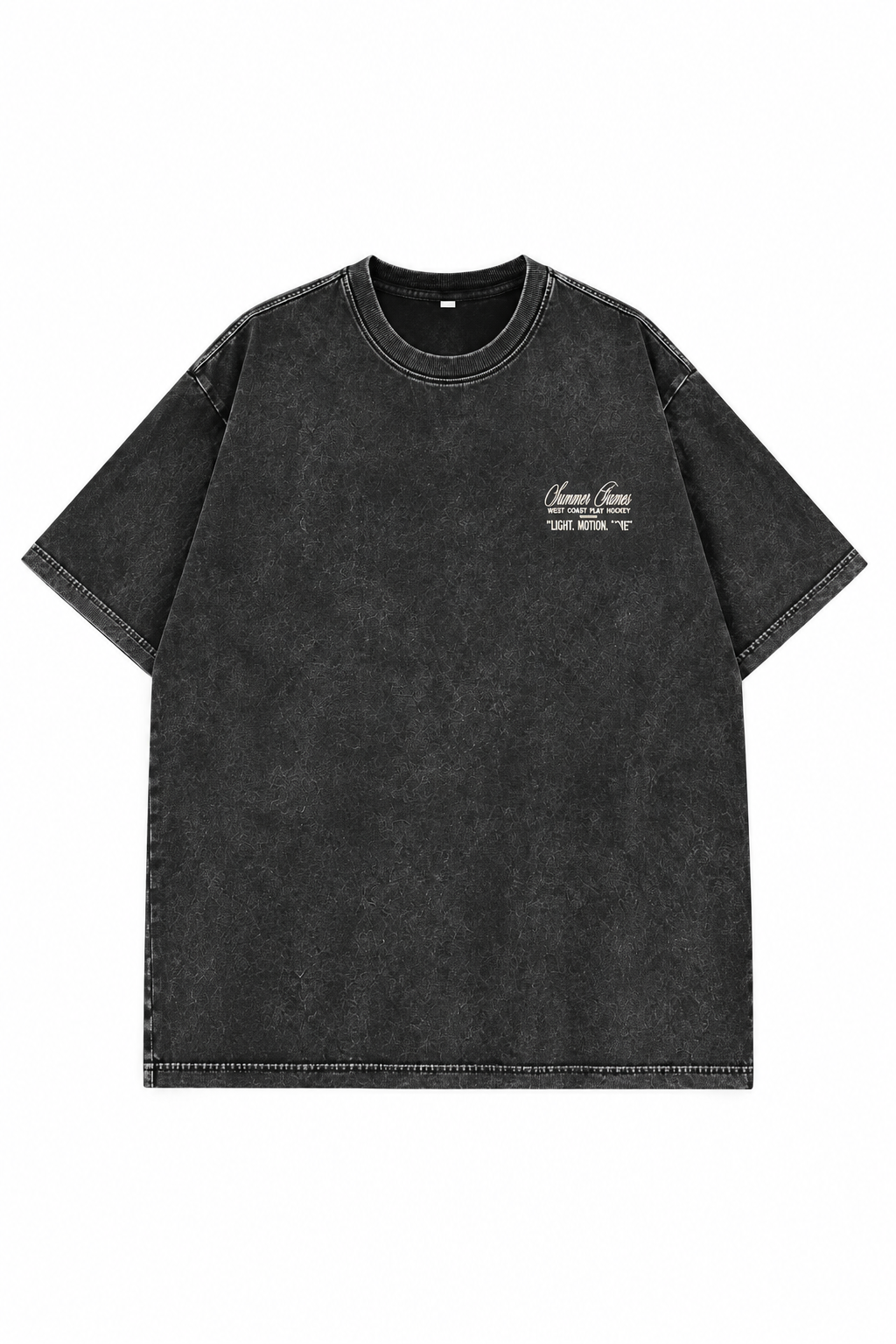Remera oversize stonewash summer Gris