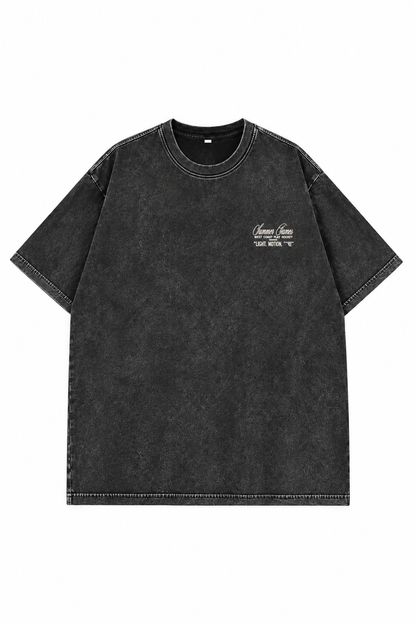 Remera oversize stonewash summer Gris