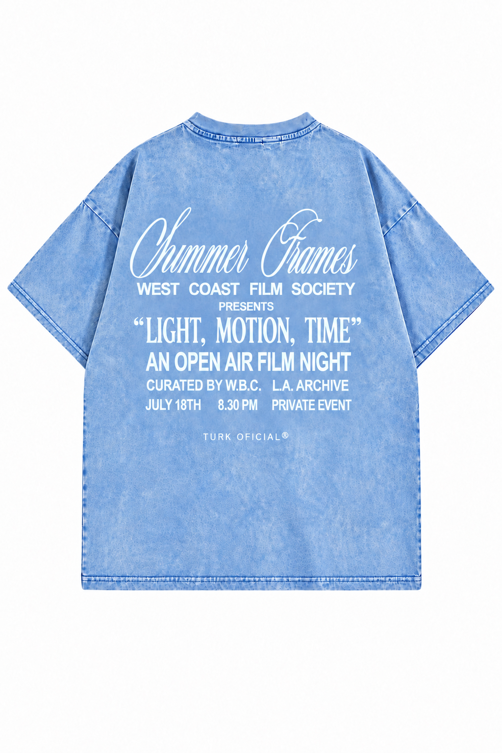Remera oversize stonewash summer Celeste