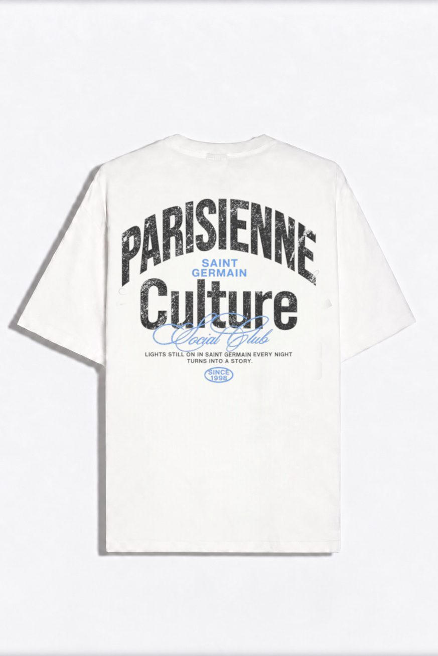 Remera Oversize Parisienne Blanco