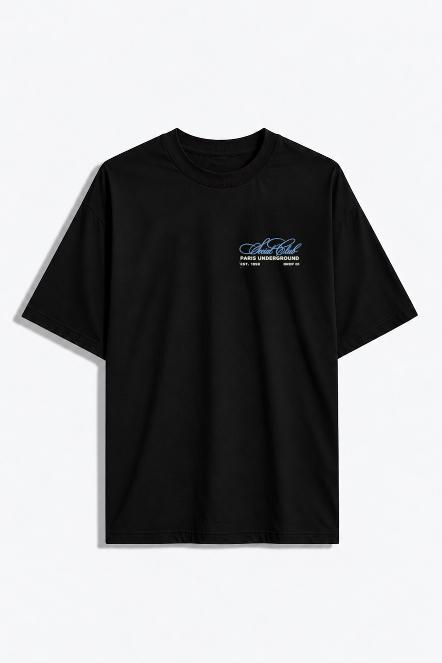 Remera Oversize Parisienne Negro