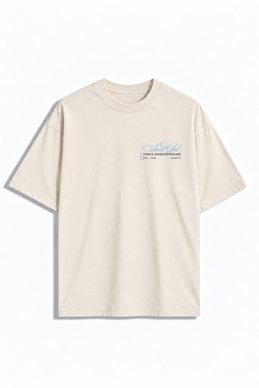 Remera Oversiz Parisienne Beige