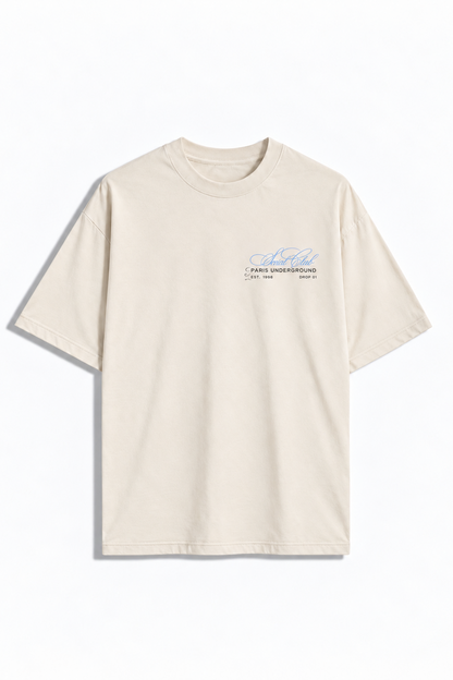 Remera Oversiz Parisienne Beige