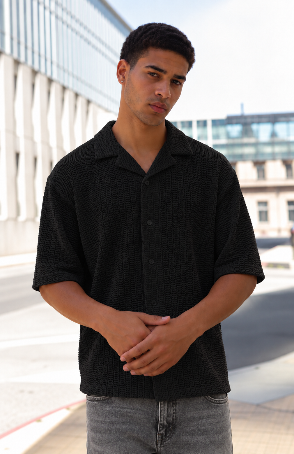 Camisa Tejida Loan Negro