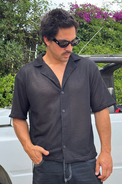 Camisa Tejida Malaga Negro