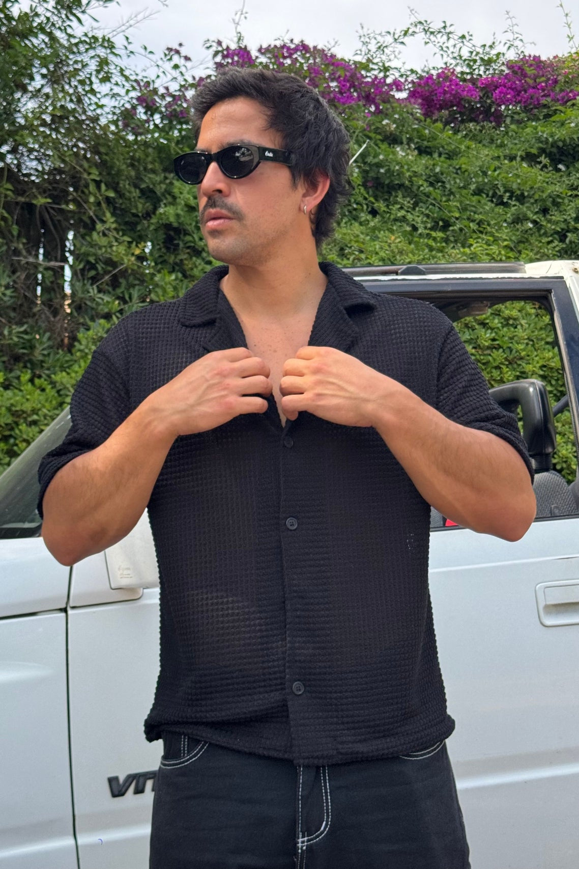 Camisa Tejida Malaga Negro