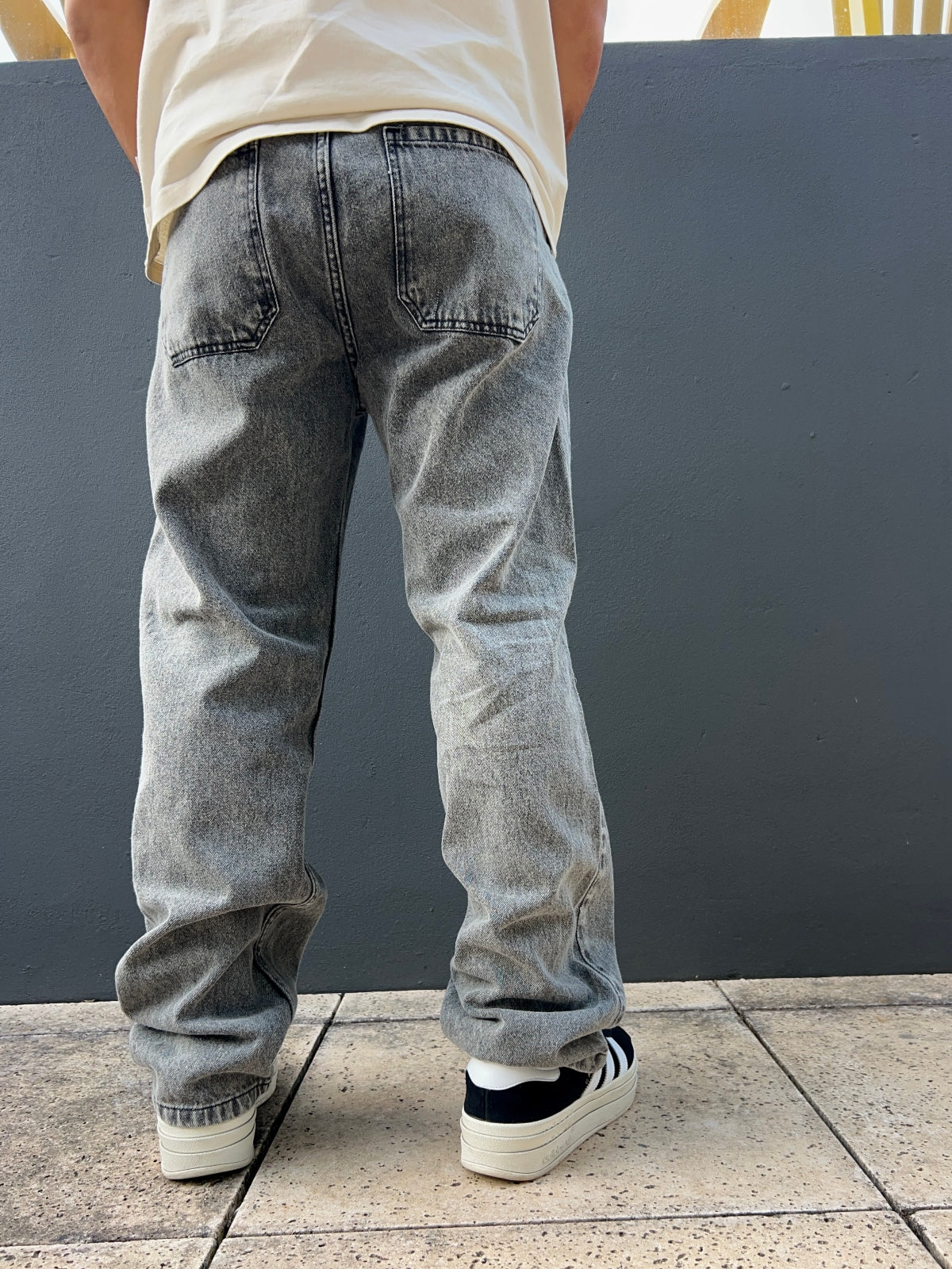 Baggy Liso Kansas Gris Claro