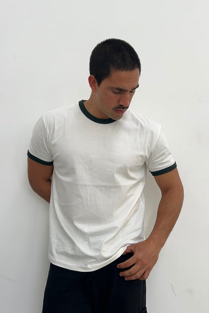 Remera Combinada Varsity Blanco